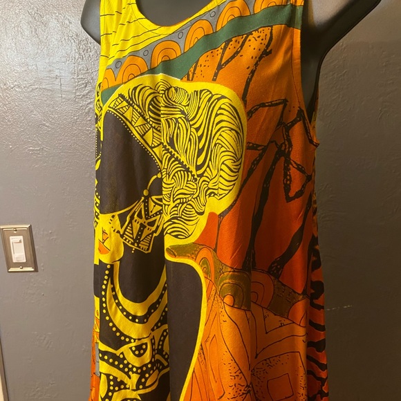 NF KAFTAN Boho African Woman Polyester Mumu Umbrella Tunic Dress - Picture 6 of 16